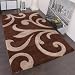 Produktbild PHC Designer Teppich mit Konturenschnitt Modern Braun Beige, Grösse:240x330 cm