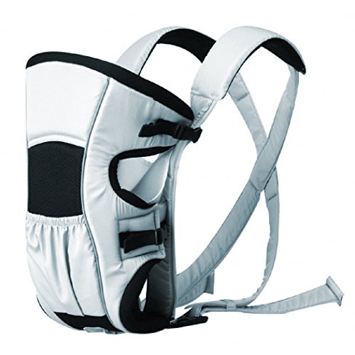 YIBOO Comfortable Breatheable Cotton Baby Soft Carrier(silver)
