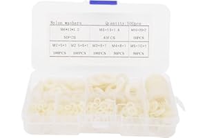 LUCKDANO Naylon Plastik Pul Seti M2 M10, 500 Adet, Yüksek Tokluk, Uzun Hizmet Ömrü, Sağlam, Yük Yayma, Sızıntı Önleme, Naylon