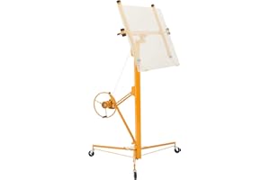 VEVOR Sollevatore per Pannello Cartongesso Altezza max. 4,88 m, Portata 68 kg, con Braccio Telescopico Regolabile da 1,2 a 2,9 m, Ruote Bloccabili, Supporto Sollevamento per Soffitto