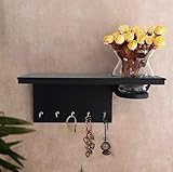 TIED RIBBONS Wall Mounted Key Holder/Key Rack Hooks with Décor Shelf with Flower Vase and Flower Bunches | diwali lighting decoration | tealight wall scones | lightings decorations for diwali | corporate gifts for clients