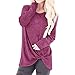 Produktbild Btruely Pullover Damen Rundhals Herbst Langarmshirt Frauen Tunic Loose Fit Oberteile Langarm Tops