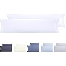 Federe Cuscino 150x40cm In Microfibra - 2 Pezzi, Con Cerniera, Morbide E Traspiranti, Bianco - Foto 2