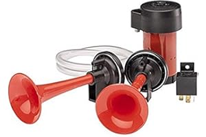 ‎HELLA HELLA 3PB 003 001-661 Fanfare - 24V - 118dB(A) - Frequenzbereich: 780/840Hz - Fanfare Zweiklang - elektrisch-pneumatisch