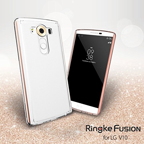 Ringke - Funda lg v10  fusion  crystal view  choque absorci  n tpu bumper  protector de pantalla libre  mejora el aspecto original resistente a ara  azos claro pc volver delgada piel personalizable lg v10 cubierta