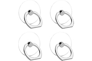 ‎PLABBDPL PLABBDPL 4 pcs Transparenter Handy Ring Halterung, 360 Grad Drehung Fingerringgriff Ständer Kompatibel für Verschiedene Handys Smartphones