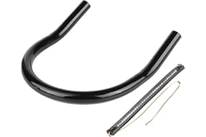 KIMISS Siège Arrière Moto Support de Fixation du Siège Monture Cerceau boucle Cadre Accessoires sièges auto Boucle de siège LED(175mm Tube courbé)