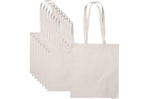 Publiclick® Lote 25 unidades Bolsa de algodón ECO 140 gr COTT,Med 37 X 41 m,Bolsa algodón personalizable, asas larga, Rest 9kg