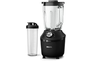 ‎PHILIPS DOMESTIC APPLIANCES Philips Standmixer und Smoothie Maker – 600W, 2-Liter-Becher, HomeID-App, 2 Geschwindigkeitsstufen + Impulsfunktion, ProBlend, Ice-Crush-Funktion (HR2291/41)