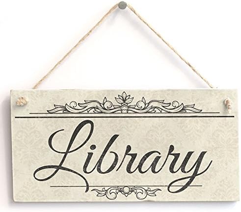 Library - Handmade Shabby Chic Wooden Sign/Plaque