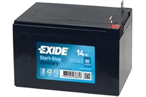 Exide EK143 Start-Stop Auxiliary AGM Stütz- und Backup-Batterie 12V 14Ah 80A