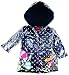 Wippette Baby Girls Infant Owl Hooded Rain Coat Jacket with Fleece Lining, Navy, 24 Months