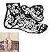 HENNA TATTOO STENCILS for FEET No. 402- 2 Large Sheet Indian Mehndi Stencills, one for each foot , single use - suitable for Henna Tattoo Glitter Tattoo and Airbrush Tattoo S402