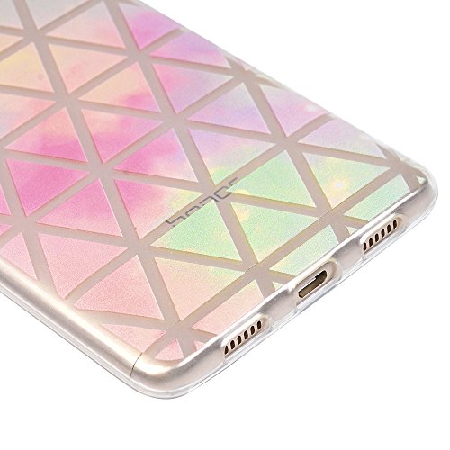 Lanveni Huawei Honor 6X Hülle × 3, Handyhülle Honor 6X TPU Schutzhülle TPU Bumper Weiche Silikon Case mit Bunte Cover Design (Löwenzahn + Dreiecktrose) - 5
