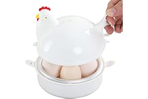 Otherway Cuiseurs À Œufs - Cuiseur Oeuf Micro Ondes, Cuiseur À Œufs Rapide en Forme De Poule, Cuiseur À Œufs pour Micro-Ondes, Coquetiers De 4 Oeufs en Forme De Poulet Four Micro-Ondes, 01