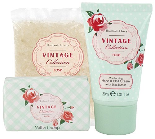 Heathcote & Ivory Vintage Rose Hand and Bath Beauty Boxes
