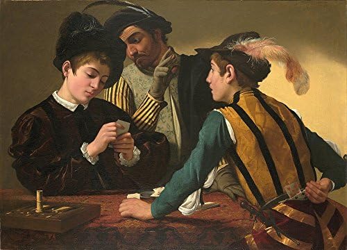 Spiffing Prints Michelangelo - The Cardsharps - Extra Large - Matte Print