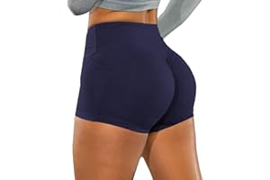 KOEMCY Pantaloncini Sportivi Donna, Fitness Pantaloncini Elastico Leggins Shorts Pantaloni Sportivi Corti Donna Push Up con Tasche per Palestra Jogging Allenamento Yoga Corti