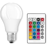 Uzaktan Kumandalı RGB Renkli LED Ampul (12W, E27 Duy) - Kısılabilir Dekoratif Gece Lambası ve G&uuml;&ccedil;l&uuml; Beyaz Işık (6500K)