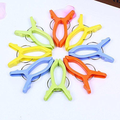 Ilyever 16 Pack Fashion Farbe Strandtuch Clips für Strand Stuhl oder Pool Liegen auf Ihrem cruise-jumbo size-keep deinem Handtuch von Blowing Away, Kleidung Linien - 5