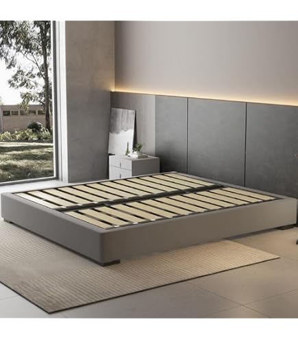 Sommier Lit Simple 80x190 Cm TEENO - 14 Lattes, Support Central Réglable, Hauteur 35 Cm