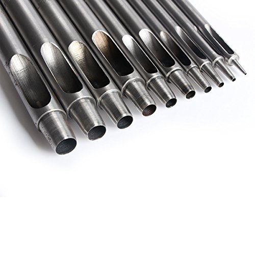 10 Stück Locheisen Lochstanze Leder Lederwaren Papier Craft Druck Werkzeug Gürtel Stanzen Set von 1mm-10mm - 4