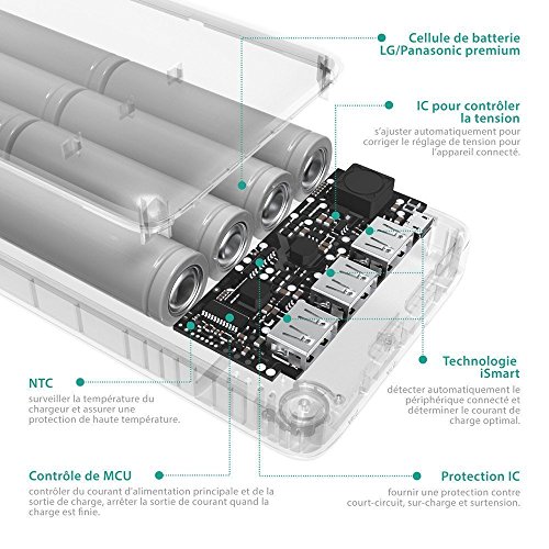 Batterie Externe 26800mAh RAVPower 3 Ports USB Chargeur Portable Li-polym re Autoris en Avion Sortie Totale 5 5A Entr e 2A avec Technologie iSmart 2 0 pour iPhone iPad Galaxy S8 etc - Noir reviews Batterie Externe 26800mAh RAVPower 3 Ports USB Chargeur Portable Li-polym re Autoris en Avion Sortie Totale 5 5A Entr e 2A avec Technologie iSmart 2 0 pour iPhone iPad Galaxy S8 etc - Noir