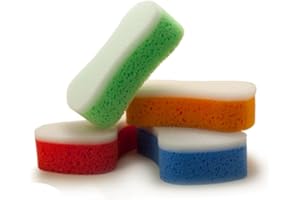 martini SPA - Massage Color - Éponge de bain tonique revitalisante, polyuréthane, couleurs assorties, forme violon, 14g, 1 unité