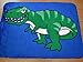 Dinosaur Non Slip Machine Washable Sheepskin Style Kids Rug. Size 70cm x 100cm