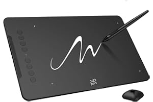 XP-PEN XPPen Tablette Graphique, Deco 01v3 Tablette Graphique Dessin sans Écran Débutant avec Stylet à 16K(16384) Niveaux de Pression, 8 Raccourcis Personalisables, 10 Pouces