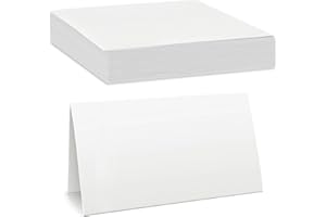 BNXF 50 Pcs White Table Cards Name Place Cards,TableSetting Reception Seating NameCards,Smooth White Blank Wedding Table Name PlaceCards,Blank PlaceCards for Weddings Banquets Dinner Parties