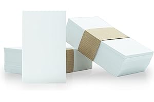 ‎FINOLY Finoly Karten Blanko Papier Pack 200 Einheiten Kleine Zettel für Botschaften 5x8 cm | Postkarten Blanko Visitenkarten, Kunsthandwerk, Studium | Kraftpapier Karten | Karteikarten Weiß