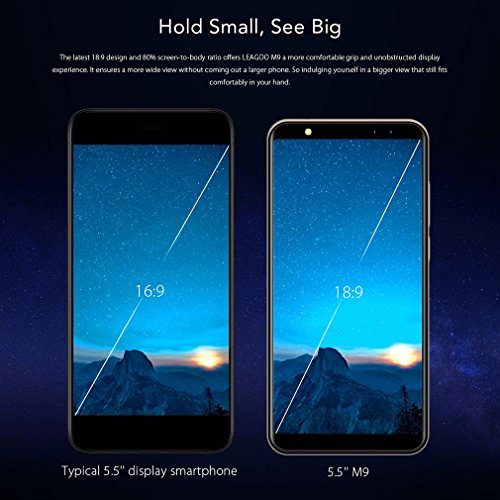 LEAGOO M9 Smartphones in Offerta Quattro Fotocamera, Android 7.0, Schermo da 5,5