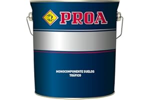 Pintura monocomponente para suelos y garajes. Gris Medio RAL 7042. 4 L. Exterior-Interior. PROA.