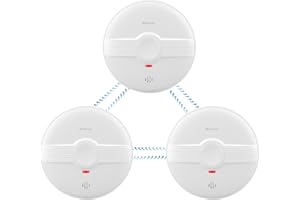 HEIMAN Wireless Interconnected Smoke Alarm,interlinked Smoke Detector, 10-Year Battery Interlinkable Fire Alarm,EN14604/CE Standard(3 Pcs)