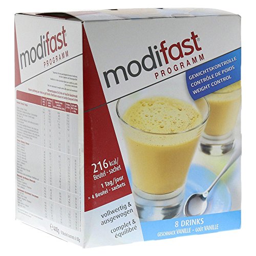 Preisvergleich Produktbild MODIFAST PROGRAMM Drink Vanille Pulver, 8X55 g