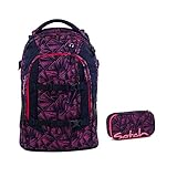 Volumen: 30l Satch Pack Schulrucksack Set 2-teilig Pink Bermuda