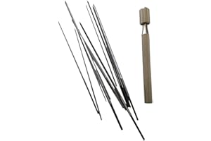 BUZZUFY Set di 12 alesatori con supporto angolare e alesatore per orologiai, Grigio, 85