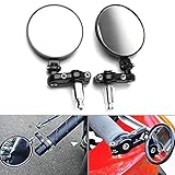 7,6 cm Runde Bar End Klapp Seitenspiegel Motorrad Rückspiegel Handle Bar (links und rechts).