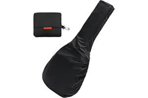 Musiin Funda impermeable para bajo eléctrico, protección impermeable, diseño plegable ligero, color negro