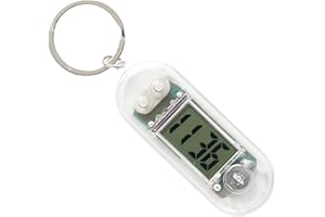 Teksome Orologio Digitale da Portachiavi,Ciondolo Orologio per Borse | Mini Orologio da Tavolo Orologio Elettronico Portatile per Studio