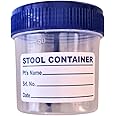 AANIJLAB Stool Container Specimen Cups with Spoon Lid for Medical Use, 50 ml - Leak-Proof Design, Easy Sample Collection PACK OF 5