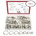 Produktbild 60 Stück/Box Edelstahl Spannklemmen verschiedene Größen 8 mm - 38 mm Schlauchschelle Edelstahl Set Automotive Rohre Clip Feste Werkzeuge, silber