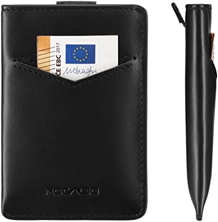 Premium Credit Card Holder | top Grain Leather | Slim Wallet | RFID Protected | Black