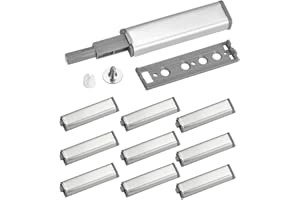 KONAMO N/A 10 PCS Push to Open Door Catches Cupboard Magnetic Push Close Door Catches Heavy Duty Latches Push to Open Latch Catch No Handle for Closet Cupboard Drawer Kitchen Cabinet Door, Grey