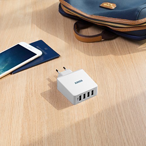 Anker 36W 5V / 7.2A 4-Port USB LadegerÃ¤t Wand Ladeadapter mit PowerIQ Technologie Wall Charger fÃ¼r Smartphones Tablets und andere USB-ladende GerÃ¤te (WeiÃŸ)