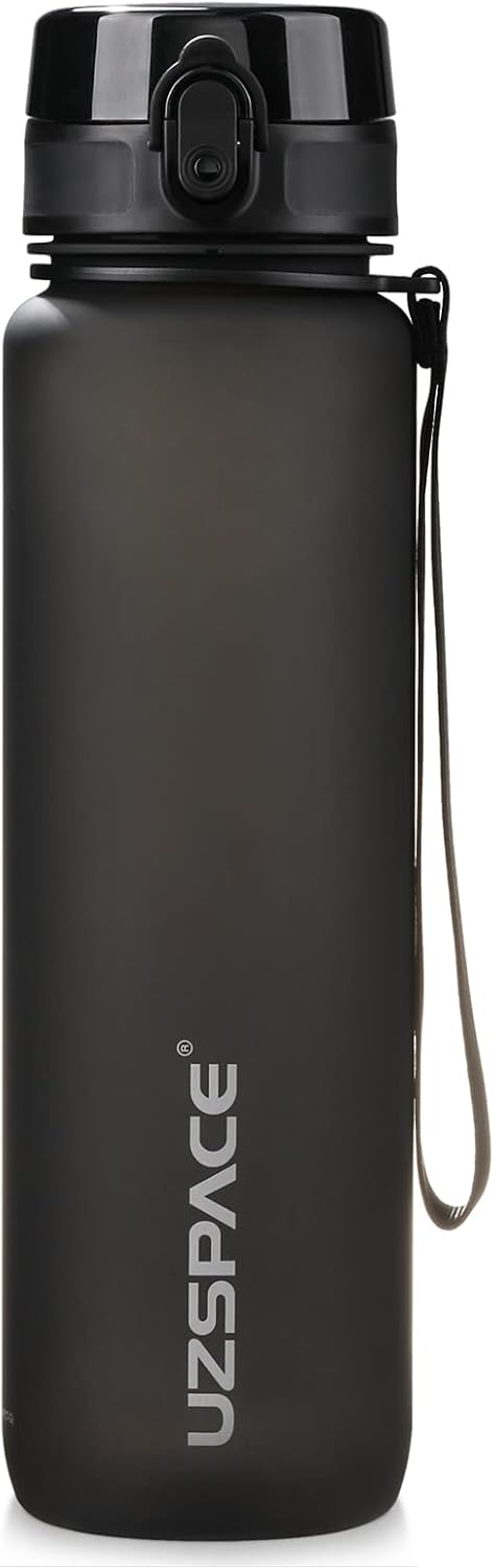 UZSPACE Botella Agua Deportiva,500ml/800ml/1000ml/1.5l, Tritan Botella Agua Sin BPA. Evitar Fugas de Agua y Ideal para el Ejercicio y los Deportes al Aire Libre