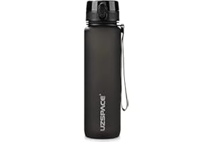 ‎UZSPACE Uzspace Children's Leak-Proof Sports Water Bottle, 1 L, 800 ml, 500 ml, Tritan & BPA-Free Sports Bottle, Suitable for Carbonated Drinks