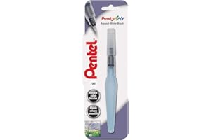 Pentel Aquash Water Brush, Fine Nib, 1 Brush on Blister Card, Blue