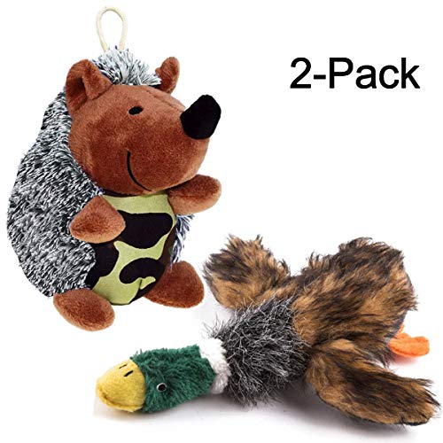 Juguetes para perros chirriantes, paquete de 3 juguetes interactivos duraderos, juego de juguetes para cachorros para masticar sonidos de perro, juego de regalo para perros pequeños y medianos